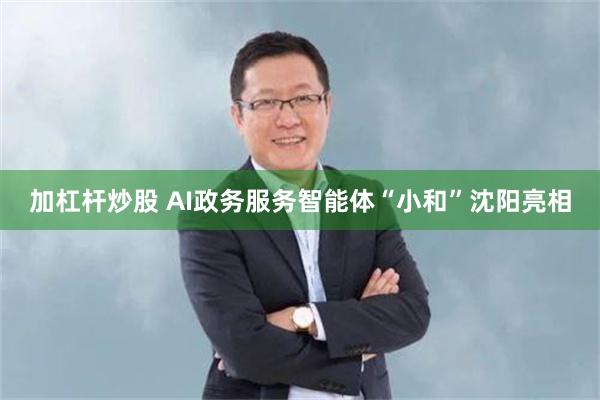 加杠杆炒股 AI政务服务智能体“小和”沈阳亮相