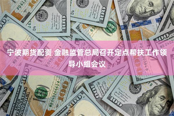 宁波期货配资 金融监管总局召开定点帮扶工作领导小组会议