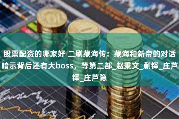 股票配资的哪家好 二刷藏海传：藏海和新帝的对话，暗示背后还有大boss，等第二部_赵秉文_蒯铎_庄芦隐