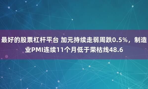 最好的股票杠杆平台 加元持续走弱周跌0.5%，制造业PMI连续11个月低于荣枯线48.6